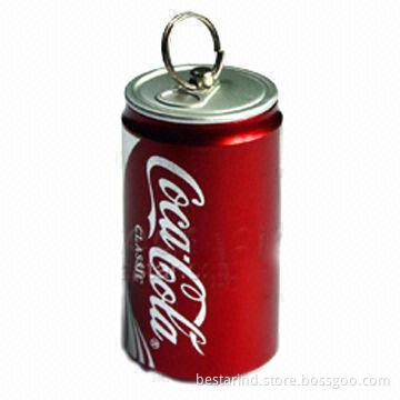 Durable Solid Metal USB Flash Drive, Bold Colors, Tin Can Design, Customized Logos are Accepted
